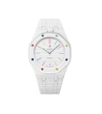 PR04-AP x Swatch Royal Pop Ceramic Strap and Case - Pair with White Watch