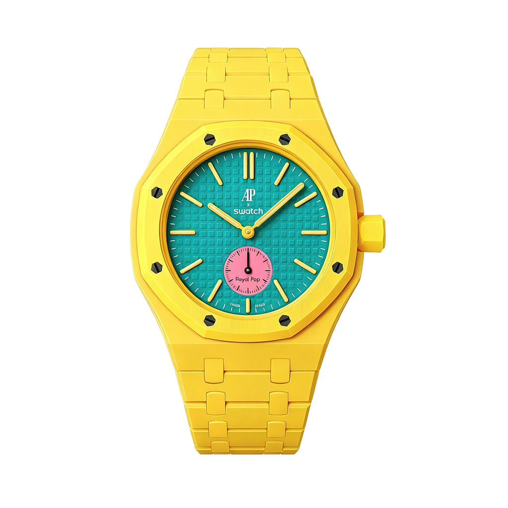 PR04-AP x Swatch Royal Pop Ceramic Strap and Case - Pair with Yollow Watch
