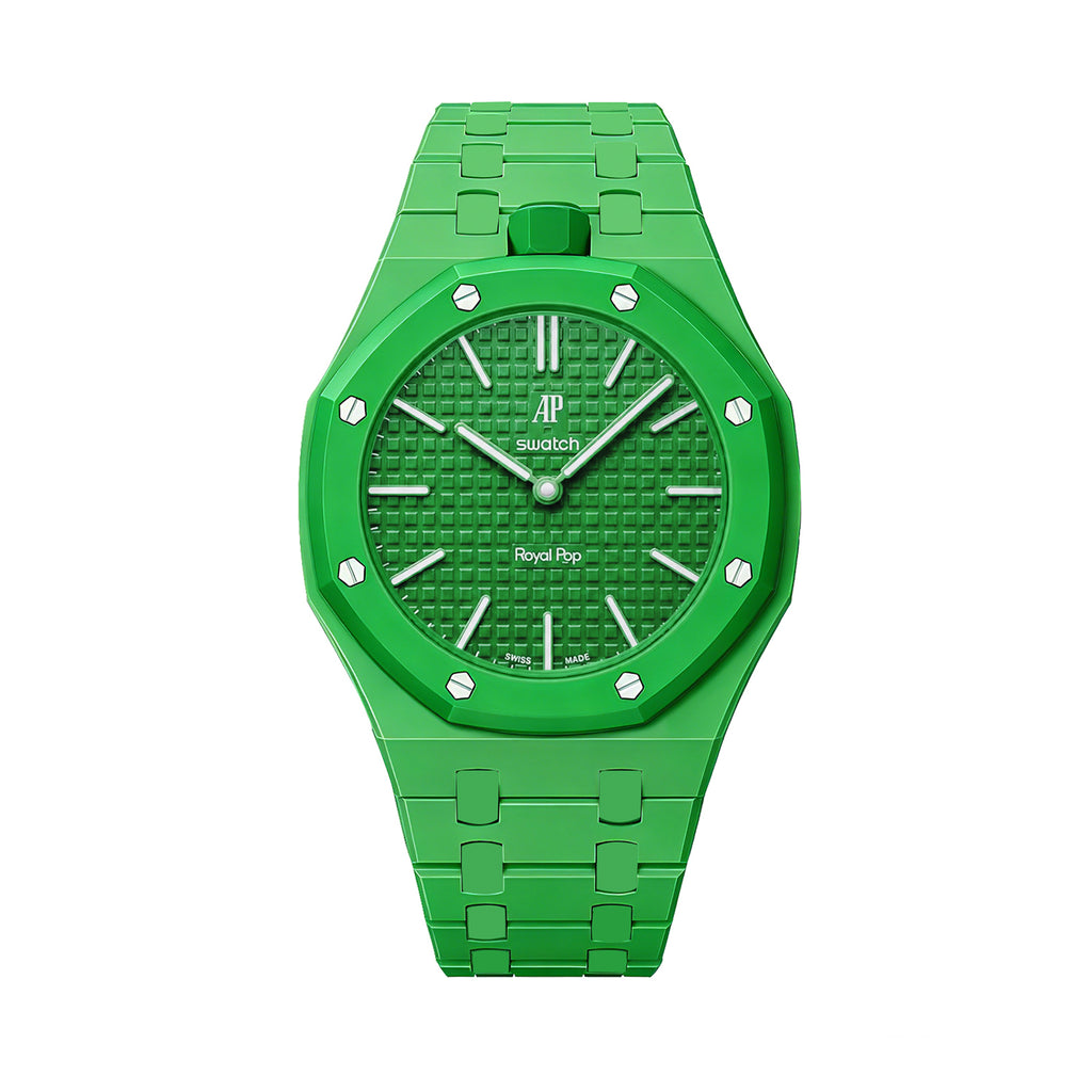 PR04-AP x Swatch Royal Pop Ceramic Strap and Case - Green Watch