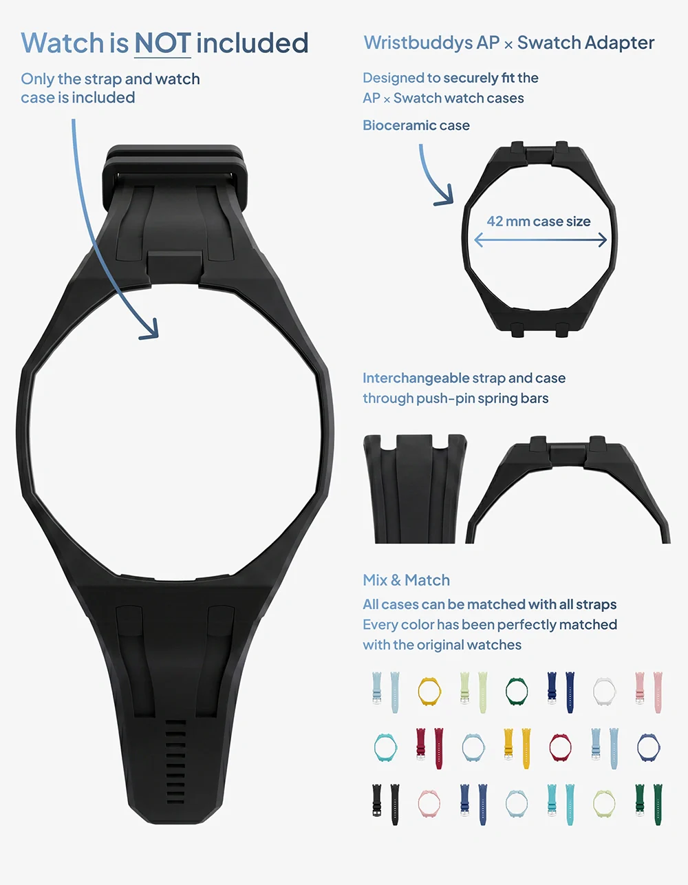 PR04-AP x Swatch Royal Pop Ceramic Strap and Case - Royal Blue